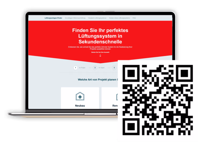 Zehnder Online-Selektor erleichtert die Auswahl einer Lüftungsanlage mit Wärmerückgewinnung.