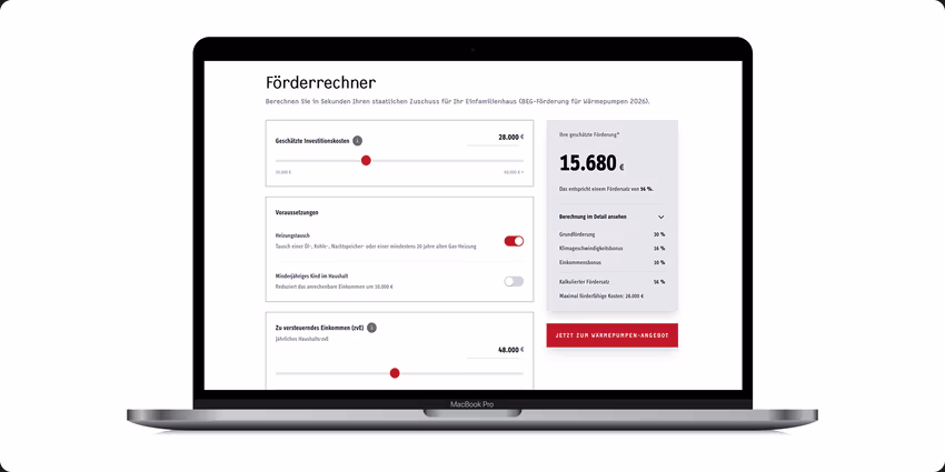 Stiebel Eltron veröffentlicht Online-Rechner zur neuen Wärmepumpenförderung