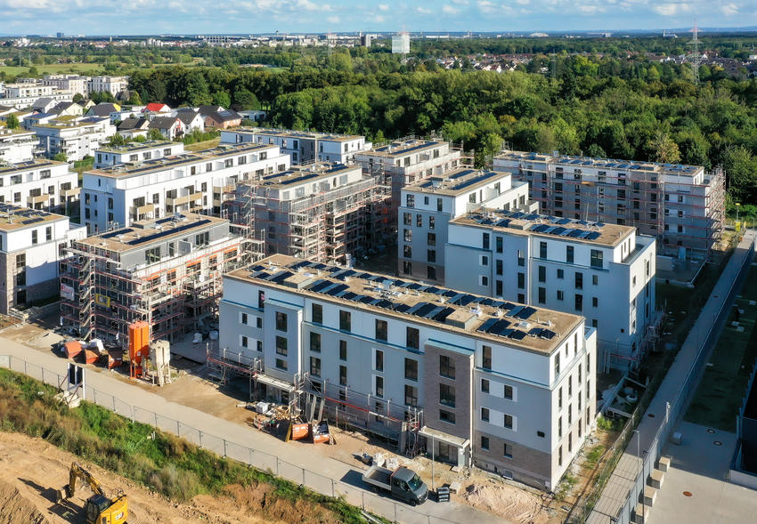 Im Bauabschnitt 5 des Landwehr Quartiers entstehen neun Mehrfamilienhäuser mit 130 Eigentumswohnungen und einem hohen Anspruch an Energieeffizienz und Wohnqualität. Bildquelle: Jörg Puchmüller