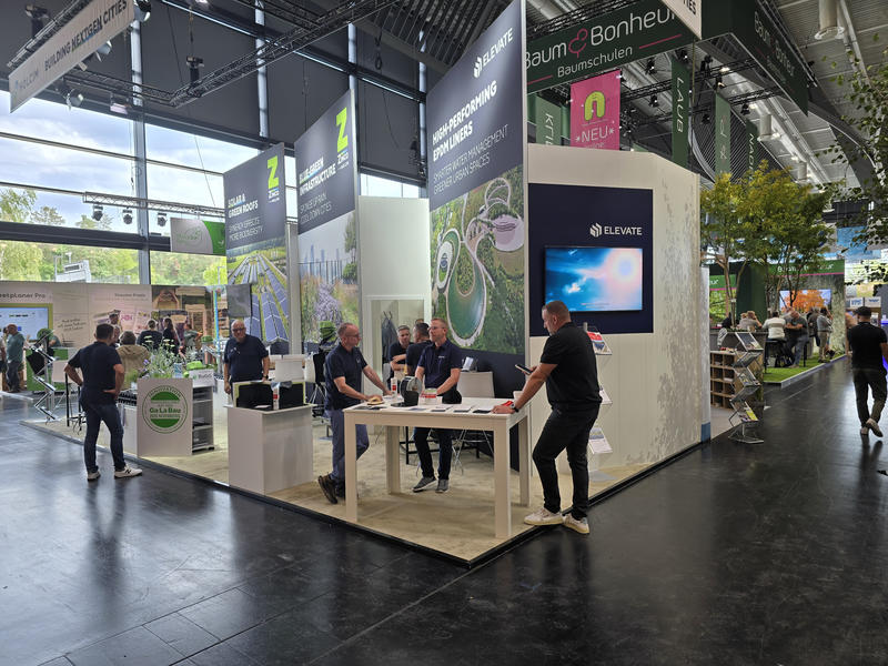Gemeinschaftsstand von ZinCo und Elevate auf der GaLaBau 2026