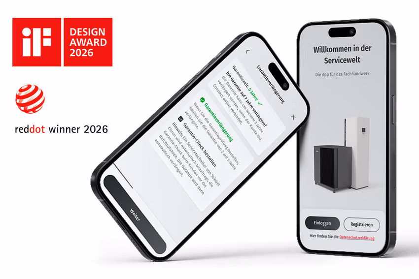 Stiebel Eltron Servicewelt-App gewinnt iF und Red Dot Award