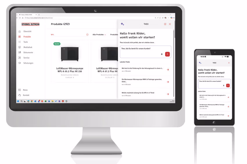 Neuer Chatbot in der Stiebel Eltron-Toolbox „Theo“ soll Fachpartner mit KI im Arbeitsalltag unterstützen