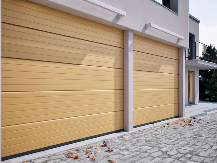 Garagen-Sektionaltore D-GATE von Drutex in Holzoptik
