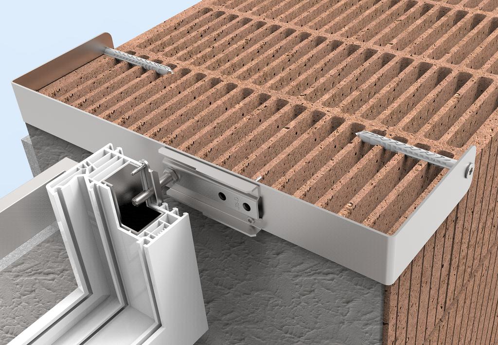 Für die sichere Fensterbefestigung kam die Mauerwerksklemme des bauaufsichtlich zugelassenen Befestigungssystems JB-D/FA PLUS von SFS zum Einsatz. 
Bildquelle: SFS
