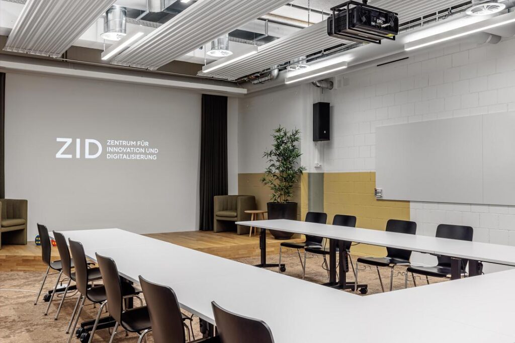 Workshop-Raum im Zentrum für Innovation und Digitalisierung (ZID) im Bernapark.
