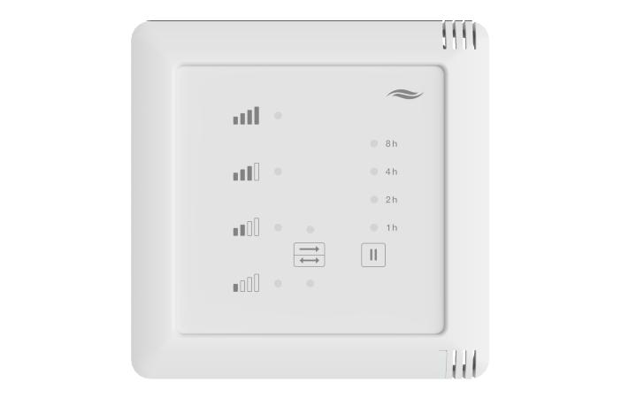 Der Funkregler Basic Connect erlaubt eine bedarfsgeführte Steuerung für vier bis maximal acht Lüftungssysteme und ist mit bis zu zwei optionalen Sensoren erweiterbar.