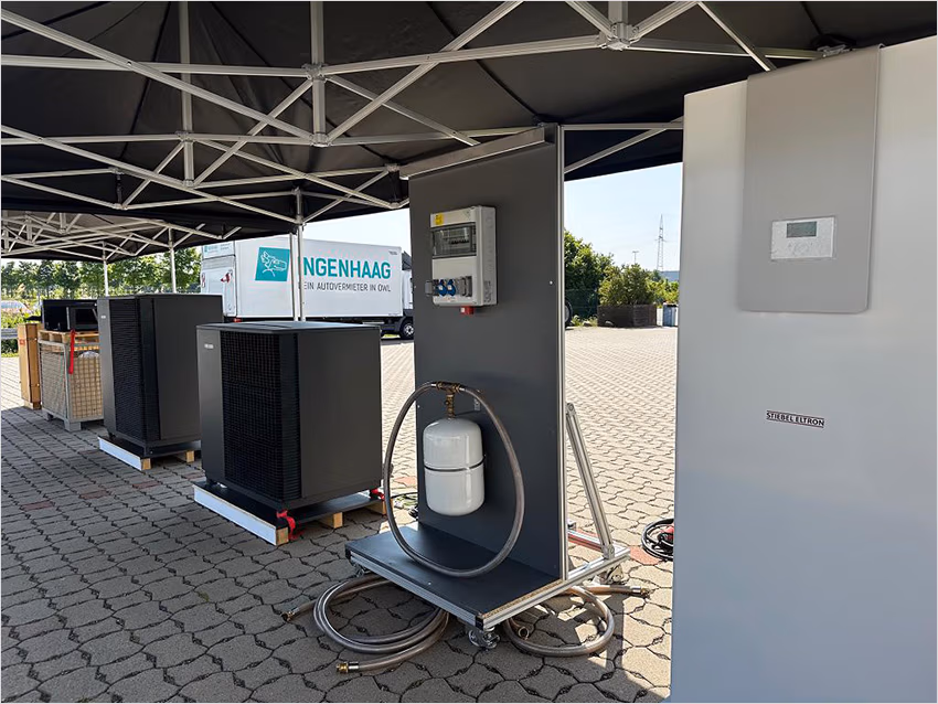 Schulungszentrum unterwegs: Mit der wpnext-Tour ist Stiebel Eltron im Oktober deutschlandweit unterwegs, um das Handwerk fit für die neue Wärmepumpen-Generation zu machen. Alle Bilder: Stiebel Eltron