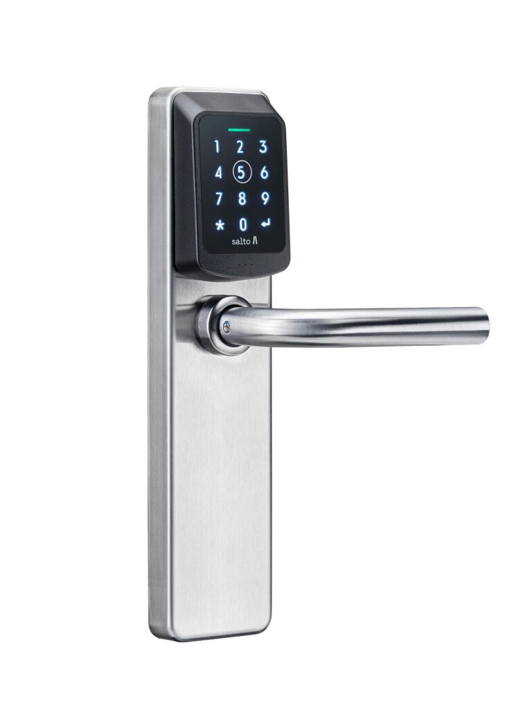 Der elektronische Beschlag XS4 One S Keypad von
Salto kombiniert neueste Zutritts- und Identifikationstechnologien mit
modernstem Code-Management.
Bildquelle: Salto Systems